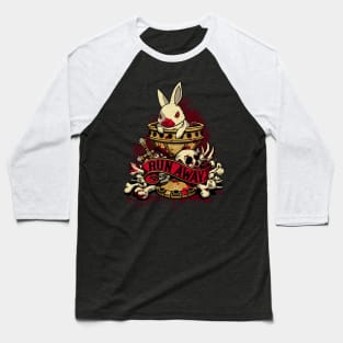Run Away - Deadly Cute Geek Movie Rabbit Baseball T-Shirt